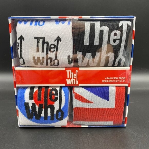 The Who Crew Socks 4 Pack Brand New Men's Size 10-13 - Picture 1 of 3